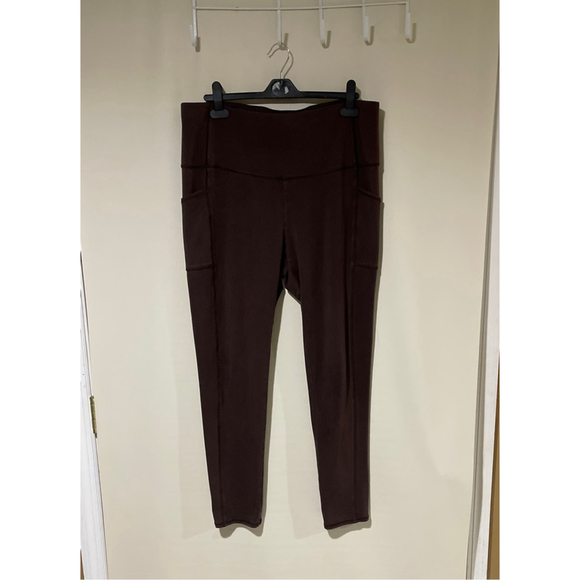 Chico's Pants - NWOT Women's Chico's Zenergy Brown Leggings with Pockets SZ 2R/12/14R